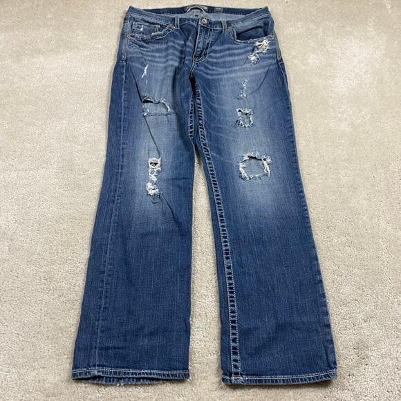 Buckle BKE Mens Jeans 36R* Derek Bootleg Stretch Denim Western Distressed Cowboy - Picture 1 of 12